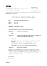 Journal of the 737th Plenary Meeting of the Forum for Security Co-operation