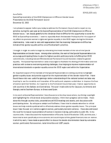 Report by the Special Representative of the Chairperson-in-Office on Gender Issues, Ms. June Zeitlin