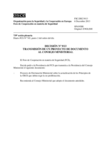 Decisión Nº 9/13 del Foro de Cooperación en materia de Seguridad
