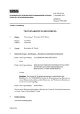 Journal der 738. Plenarsitzung des Forums