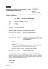 Giornale della 737a Seduta plenaria del Foro di cooperazione per la sicurezza