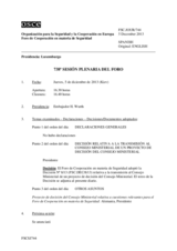 Diario de la 738ª Sesión plenaria del Foro de Cooperación en materia de Seguridad  