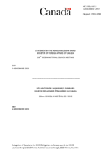 Statement by H.E. Mr. John Baird, Minister of Foregin Affairs