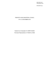 Statement by H.E. Mr. Samir Koubaa, Ambassador, Permanent Representative