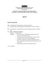 Agenda for the Conference on Guaranteeing Media Freedom on the Internet