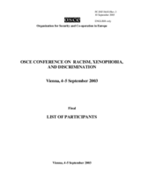 List of participants