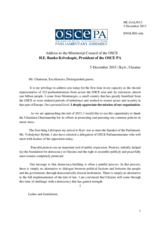 Address by H.E. Mr. Ranko Krivokapic, President