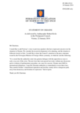 Statement by the Delegation of Norway on the situation in Ukraine