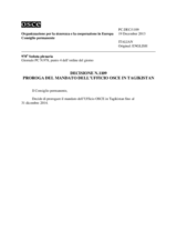 Decisione N.1109 del Consiglio permanente