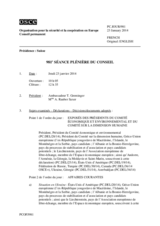 Journal de la 981ère séance plénière du Conseil