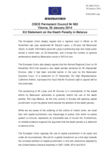 Statement by the Greek Presidency of the Council of the EU on the death penalty in Belarus