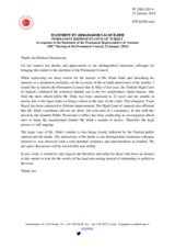 Statement by the Delegation of Turkey in response to the statement by the Delegation of Armenia on the information surrounding the case of the murder of journalist Mr. H. Dink