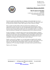 Statement by the Delegation of the United States on the situation in Ukraine