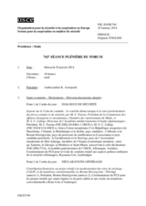 Journal de la 743ème séance plénière du Forum