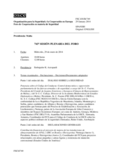Diario de la 743ª Sesión plenaria del Foro de Cooperación en materia de Seguridad  