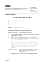 Journal de la 740ème séance plénière du Forum