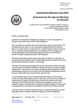 Statement by the Delegation of the United States on the situation in Ukraine