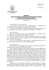 Statement by the Delegation of Ukraine on the situation in Ukraine