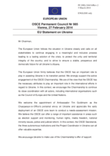 Statement by the Greek Presidency of the Council of the EU on the situation in Ukraine