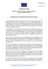 Statement by the Greek Presidency of the Council of the EU in response to the presentation by Lieutenant Colonel I. Nichols, Arms Control and SALW Policy Officer, Federal Ministry of Defence of Germany