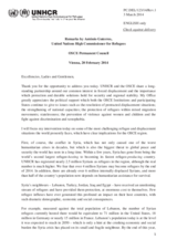 Address by the United Nations High Commissioner for Refugees, H.E. António Guterres