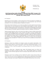 Statement by the Delegation of Montenegro in response to the address by the United Nations High Commissioner for Refugees, H.E. António Guterres