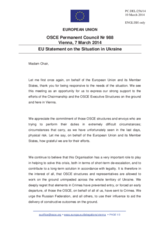 Statement by the Greek Presidency of the Council of the EU on the situation in Ukraine