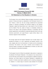 Statement by the Greek Presidency of the Council of the EU on the situation in Ukraine