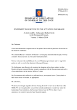 Statement by the Delegation of Norway on the situation in Ukraine