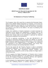 Statement by the Greek Presidency of the Council of the EU in response to the presentation by Ms. S. Grassi, Team Leader/Legal Officer of the Firearms Team, UNODC