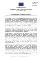 Statement by the Greek Presidency of the Council of the EU on the situation in Ukraine