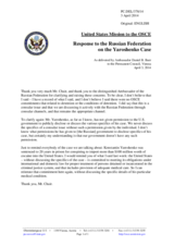 Statement by the Delegation of the United States in response to the statement by the Delegation of the Russian Federation on the case of Mr. K. Yaroshenko