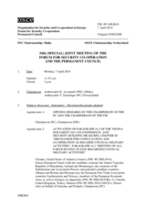 Journal of the 54th Joint Meeting of the Forum for Security Cooperation and the Permanent Council