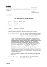 Journal der 990. Plenarsitzung des Ständigen Rates 