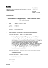 Diario de la 988ª Sesión extraordinaria del Consejo Permanente 