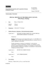 Journal of the 991st Special  Plenary Meeting of the Permanent Council