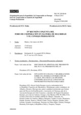 Diario de la 53ª Reunión conjunta del Foro de Cooperación en materia de Seguridad y del Consejo Permanente 