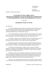 Statement by the Delegation of the Russian Federation on the OSCE Engagement with Ukraine