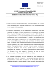  Statement by the Greek Presidency of the Council of the EU on the International Roma Day, celebrated on 8 April 2014