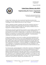Statement by the Delegation of the United States on the implementing the Geneva Agreement on Ukraine