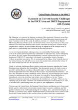 Statement by the Delegation of the United States on the current security challenges in the OSCE area and OSCE engagement with Ukraine