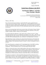 Statement by the Delegation of the United States on the activation of Paragraph 16.3 of the Vienna Document 2011 on Confidence- and Security-building Measures 