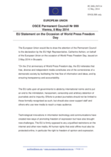 Statement by the Greek Presidency of the Council of the EU on the World Press Freedom Day, observed on 3 May 2014