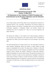 Statement by the Greek Presidency of the Council of the EU on the ongoing violations of OSCE principles and commitments by the Russian Federation and the situation in Ukraine