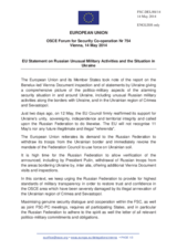 Statement by the Greek Presidency of the Council of the EU on the situation in Ukraine