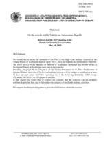 Statement by the Delegation of Armenia on the large-scale military exercise in Azerbaijan, held on 16 and 17 April 2014