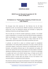 Statement by the Greek Presidency of the Council of the EU in response to the presentations on small arms and light weapons (SALW)