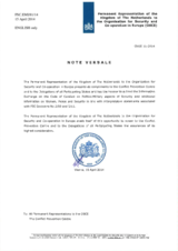 Response by the Delegation of the Netherlands to the Questionnaire on the Code of Conduct on Politico-Military Aspects of Security