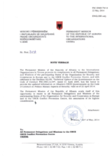 Response by the Delegation of Albania to the Questionnaire on the Code of Conduct on Politico-Military Aspects of Security