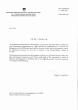 Response by the Delegation of Slovenia to the Questionnaire on the Code of Conduct on Politico-Military Aspects of Security